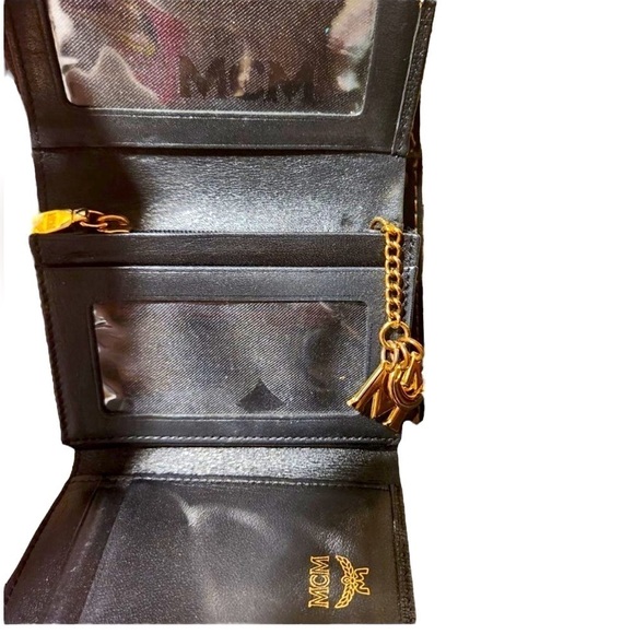 EUC MCM Wallet with charms still attached. Black Leather - Picture 5 of 13